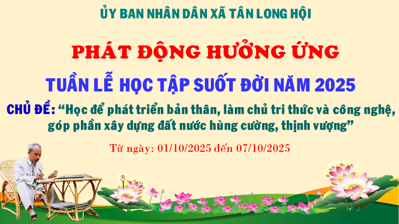Xã Tân Long Hội hưởng ứng Tuần lễ học tập suốt đời năm 2025