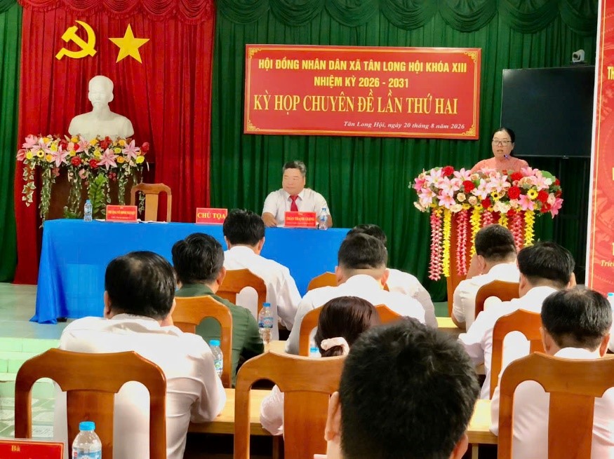 HĐND xã Tân Long Hội tổ chức Kỳ họp chuyên đề lần thứ Hai, khóa XIII, nhiệm kỳ 2026 – 2031
