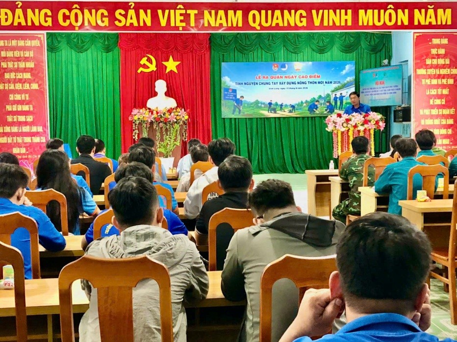 Tân Long Hội Tổ chức Lễ ra quân Ngày cao điểm tình nguyện chung tay xây dựng nông thôn mới năm 2026
