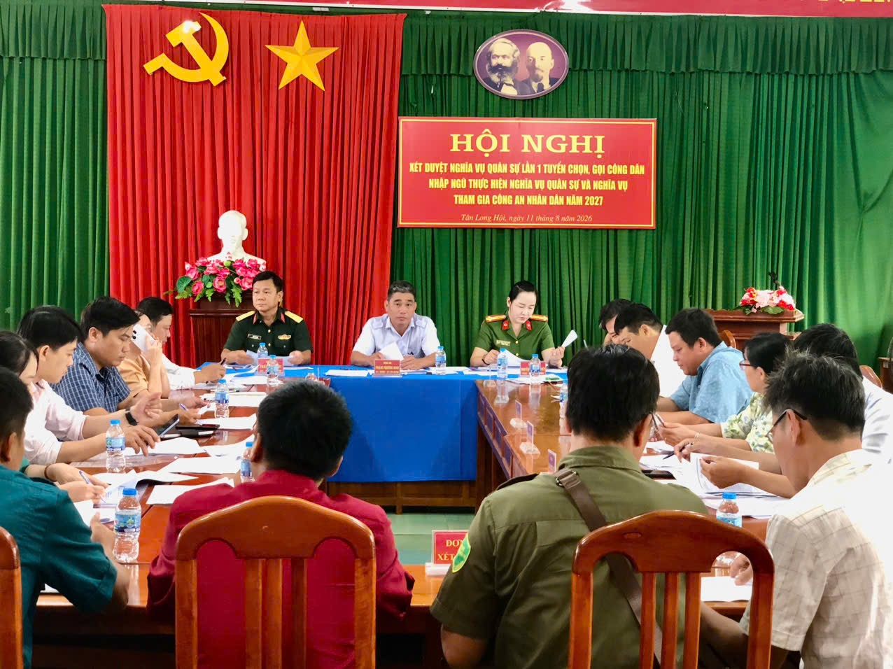 Tân Long Hội: Tổ chức thành công Hội nghị xét duyệt Nghĩa vụ quân sự lần 1 năm 2027